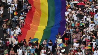 Parada Równości w Budapeszcie. Fot. EPA/Zoltan Kocsis