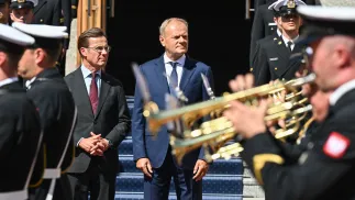 Premierzy Polski Donald Tusk oraz Szwecji Ulf Kristersson. Fot. PAP/Marcin Gadomski