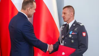 Nominacja gen. Nowaka na nowe stanowisko została podpisana przez prezydenta w poniedziałek, we wtorek generał odebrał akt mianowania podczas uroczystości w Pałacu Prezydenckim. Fot. Przemysław Keler/KPRP