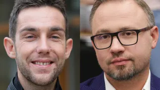 Tomasz Sobania. Adrian Kowarzyk. Fot. PAP/Rafał Guz 