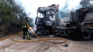 Павлоград после российской атаки.  Fot. Facebook/ДСНС України