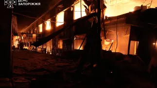 Запорожье. Последствия российских атак. Fot. Facebook/ДСНС України