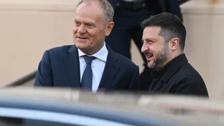 Donald Tusk, Wołodymyr Zełenski Fot. PAP/Wojtek Jargiło