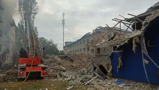Последствия удара по Дружковке. Fot. PAP/Вадим Філашкін