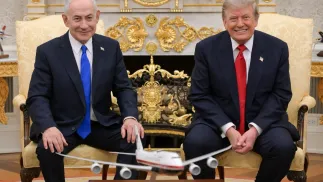 Benjamin Netanjahu i Donald Trump w Białym Domu, fot. X/@netanyahu