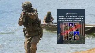 Komunikat Ukraińskiego Centrum Przeciwdziałania Dezinformacji. Fot. X/ Zdjęcie ilustracyjne. Fot. PAP/Tomasz Waszczuk