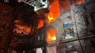 Rosyjski atak na Zaporoże. Fot. X/DSNS.GOV.UA