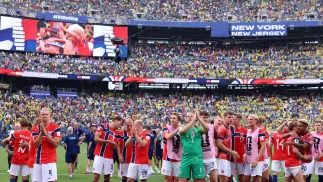 Piłkarze reprezentacji Norwegii. Fot. PAP/EPA/OLGA FEDOROVA