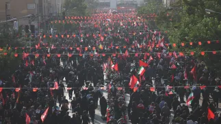 Obywatele Iranu żegnają Alego Chameneiego. Fot. PAP/ EPA/ABEDIN TAHERKENAREH 