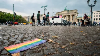 Berlin. Okolice miejsca zamachu Fot. PAP/EPA/CLEMENS BILAN