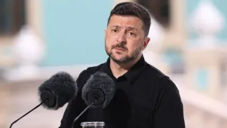 Prezydent Ukrainy Wołodymyr Zełenski. Fot. PAP/Victor Kovalchuk