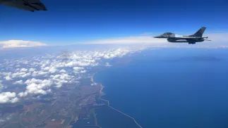 Румынские самолеты F16, Fot. PAP/EPA/ROBERT GHEMENT