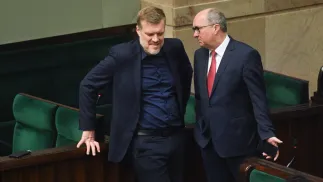 Adrian Zandberg i Włodzimierz Czarzasty, fot. PAP/Piotr Nowak