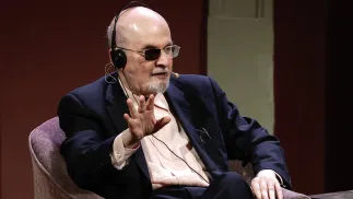 Salman Rushdie. Fot. PAP/EPA/J.J. Guillen