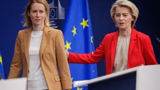 Kaja Kallas i Ursula von der Leyen Fot. PAP/EPA/OLIVIER MATTHYS