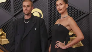 Justin Bieber i jego żona Hailey Bieber. Fot. PAP/EPA/JILL CONNELLY