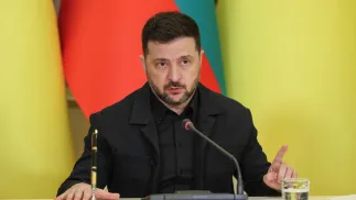 Wołodymyr Zełenski. Fot. PAP/Viktor Kowalchuk