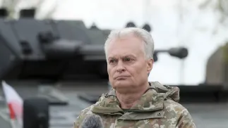 Президент Литвы Гитанас Науседа. Fot. PAP/EPA/VALDA KALNINA