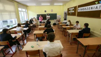 Egzamin ósmoklasisty. Zdj. Ilustracyjne. Fot. PAP/Lech Muszyński 