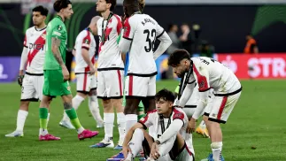 Piłkarze Rayo Vallecano. Fot. PAP/EPA/RONALD WITTEK