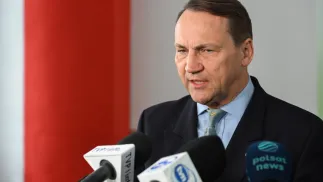 Szef MSZ Radosław Sikorski. Fot. PAP/	Wojtek Jargiło