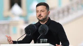 Prezydent Ukrainy Wołodymyr Zełenski. Fot. PAP/Victor Kovalchuk