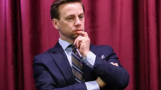 Lider Ruchu Narodowego i współlider Konfederacji, wicemarszałek Sejmu Krzysztof Bosak. Fot. PAP/Albert Zawada