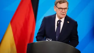 Minister spraw zagranicznych Niemiec Johann Wadephul. Fot. PAP/EPA/CLEMENS BILAN