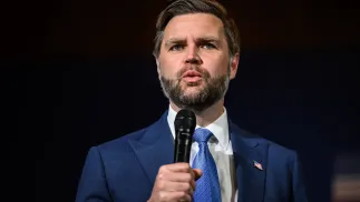 J.D. Vance. Fot. PAP/ EPA/FABRICE COFFRINI