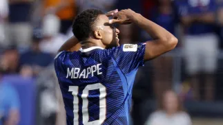 Kylian Mbappe Fot. PAP/EPA/SHAWN THEW