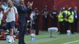 Selekcjoner reprezentacji Portugalii Roberto Martinez. Fot. PAP/EPA/MIGUEL A. LOPES
