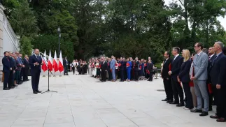 Prezydent RP Karol Nawrocki przemawia podczas uroczystości wręczenia nominacji profesorskich w Pałacu Prezydenckim w Warszawie. Fot. PAP/Paweł Supernak