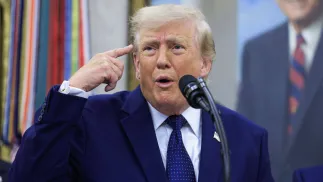 Дональд Трамп. Fot. PAP/EPA/SHAWN THEW / POOL