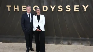 Brytyjski reżyser Christopher Nolan i brytyjska producentka Emma Thomas. Fot. PAP/EPA/ANDY RAIN