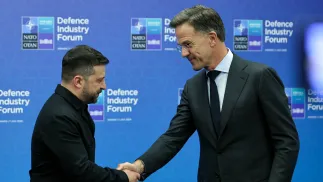 Володимир Зеленський і Марк Рютте. Fot. PAP/EPA/FILIP SINGER