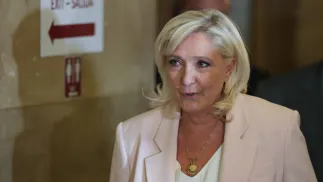 Liderka francuskiej skrajnej prawicy Marine Le Pen. Fot. PAP/EPA/Mohammed Badra