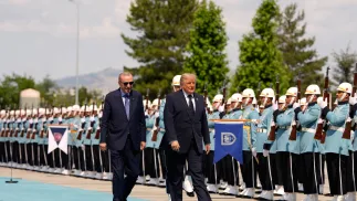 Prezydent USA Donald Trump i prezydent Turcji Recep Tayyip Erdogan w Ankarze. Fot. PAP/EPA/EMRAH GUREL/POOL