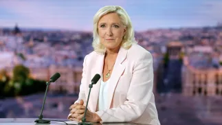 Marine Le Pen. Fot. PAP/EPA/Christian Hartmann 