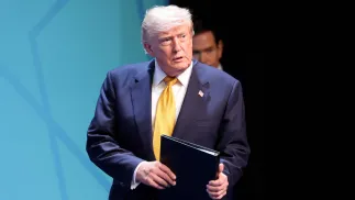 Prezydent USA Donald Trump. Fot. PAP/EPA/	GEORGI LICOVSKI