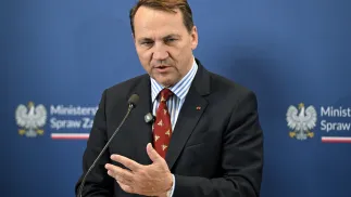 Szef MSZ Radosław Sikorski. Fot. PAP/Radek Pietruszka