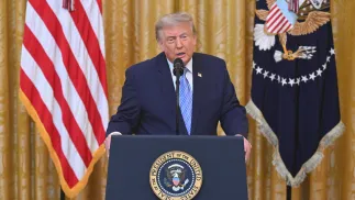 Prezydent USA Donald Trump. Fot. PAP/EPA/SAUL LOEB / POOL