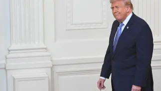Prezydent USA Donald Trump. Fot. PAP/EPA/	SAUL LOEB / POOL 