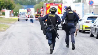 Duńska policja na miejscu strzelaniny, fot. PAP/EPA/RITZAU SCANPIX