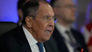 Министр иностранных дел Сергей Лавров. Fot. PAP/EPA/AARON FAVILA/POOL