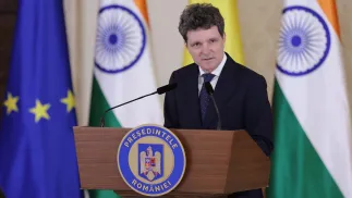Президент Румынии Никушор Дан. Fot. PAP/EPA/ROBERT GHEMENT
