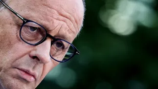 Kanclerz Niemiec Friedrich Merz. Fot. PAP/EPA/	FILIP SINGER