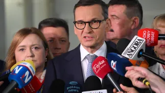 Lider Stowarzyszenia „Rozwój Plus”, poseł Mateusz Morawiecki. Fot. PAP/Radek Pietruszka
