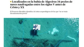 W Zatoce Algeciras znajduje się 34 wraki statków pochodzące z okresu od V wieku p.n.e. do XX wieku. Źródło: Elpais.com