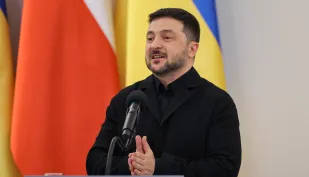 Wołodymyr Zełenski Fot. PAP/Paweł Supernak