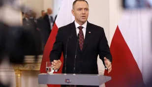 Karol Nawrocki, fot. PAP/EPA/TOMS KALNINS